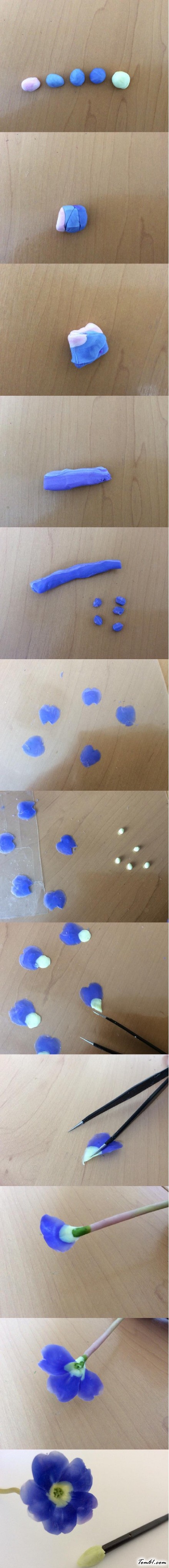 粘土花朵的手工制作教程图解图片1