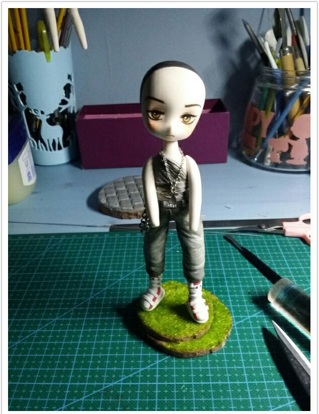 粘土版权志龙人偶手办做法教学