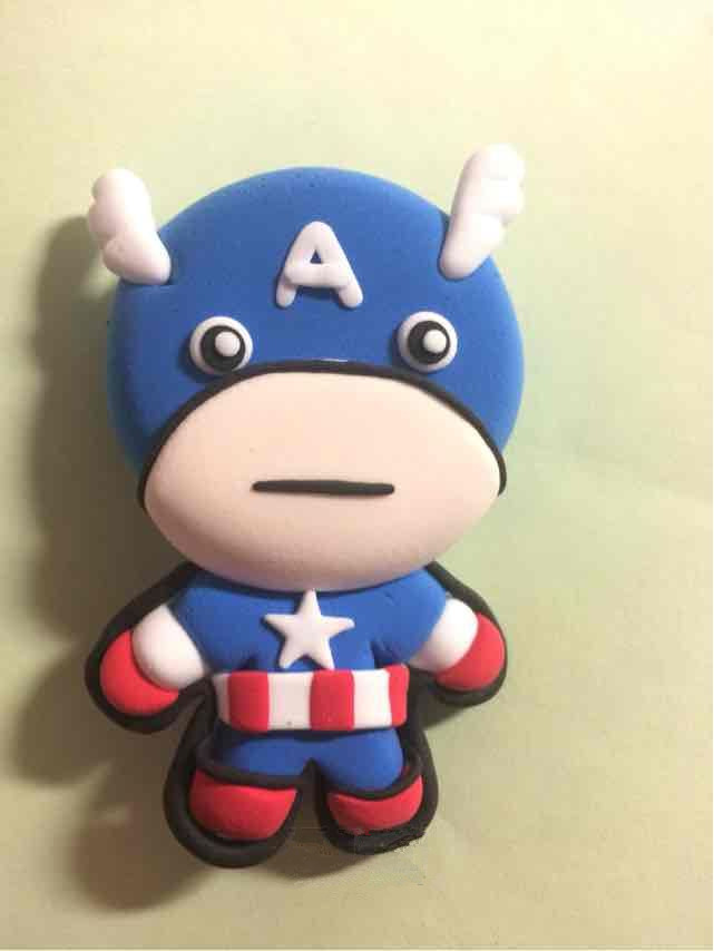 超轻粘土超小的美国队长人偶制作