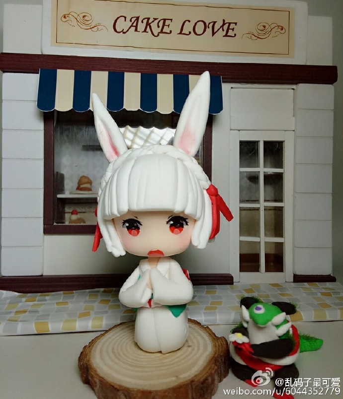 阴阳师小山兔的彩泥橡皮泥制作教程图解