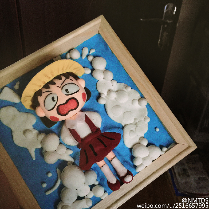小丸子人偶的彩泥橡皮泥制作教程图解
