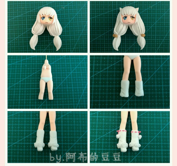 可爱的猫爪粘土奇迹暖暖人偶做法