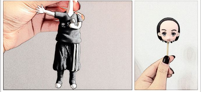 很帅气的老薛粘土小人偶做法分享