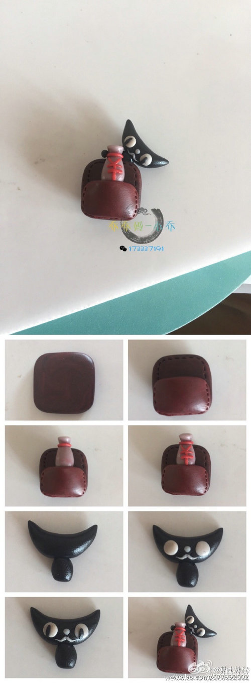 各种样子的可爱粘土小天猫吉祥物做法