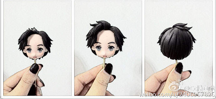 很帅气的老薛粘土小人偶做法分享