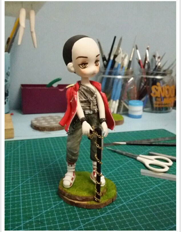 粘土版权志龙人偶手办做法教学