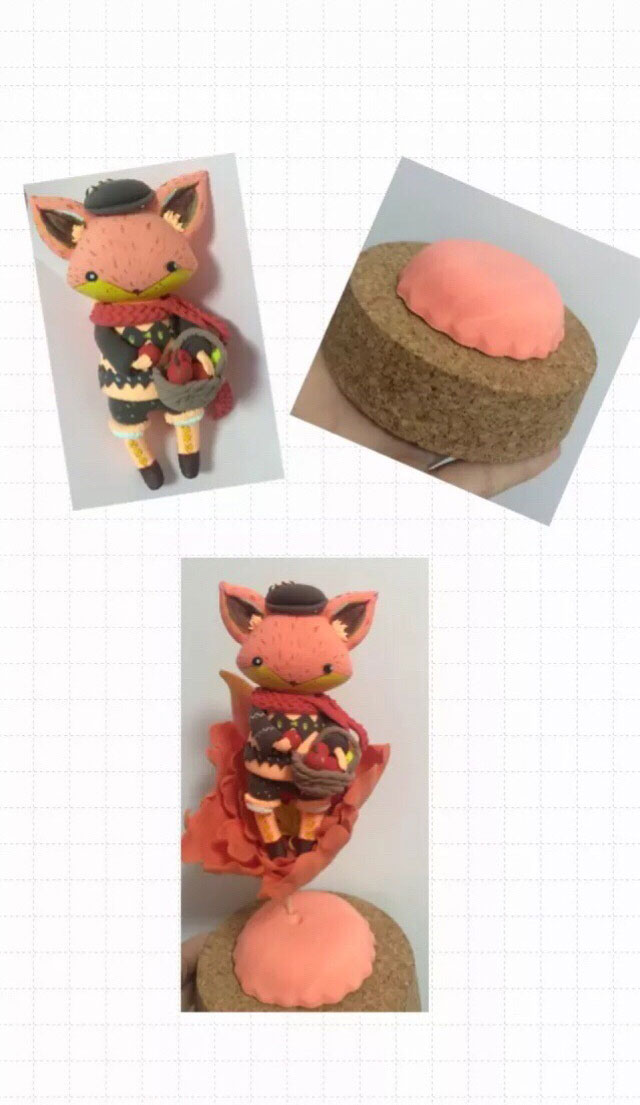 用粘土做出来的小狐狸玩偶做法分享