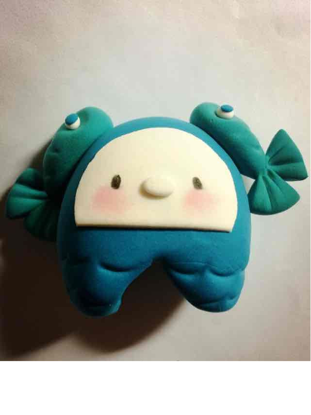 超轻粘土制作的森系双鱼座娃娃