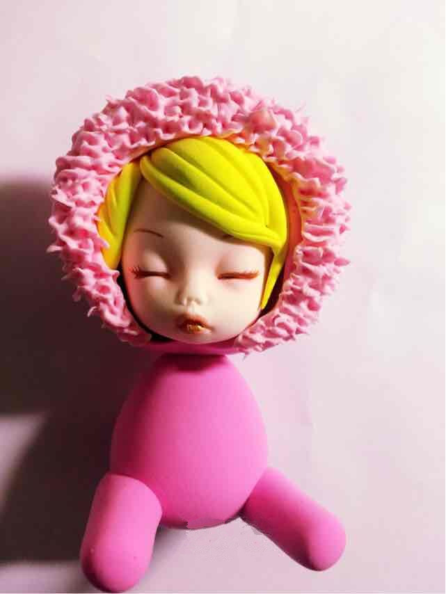 超轻粘土制作的粉嫰嫰处女座宝宝