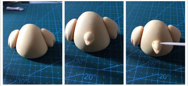 一只粘土的小鸡仔玩偶做法教学