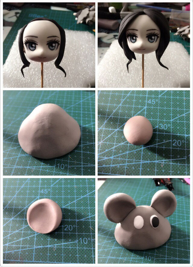 穿着老鼠帽衫的小女孩人偶做法