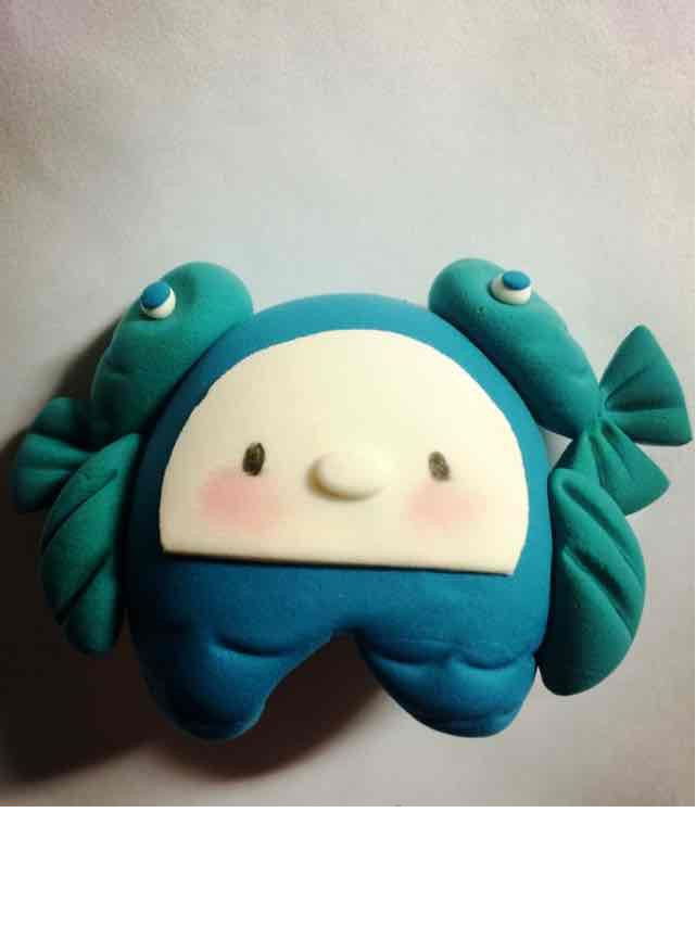 超轻粘土制作的森系双鱼座娃娃
