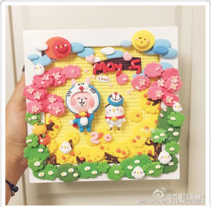 创意粘土画的彩泥橡皮泥制作教程图解