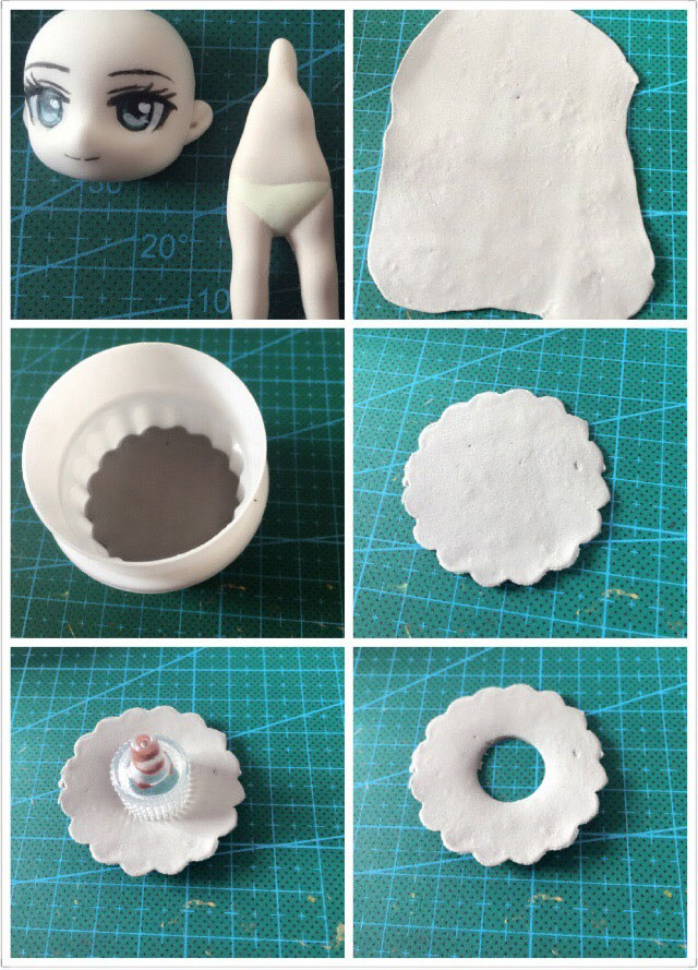 穿着老鼠帽衫的小女孩人偶做法