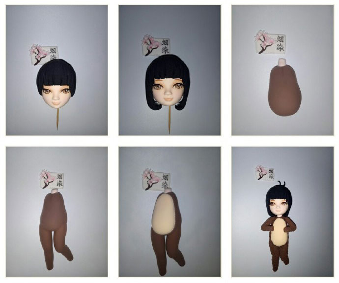 很萌的小猴子装粘土小人偶做法分享