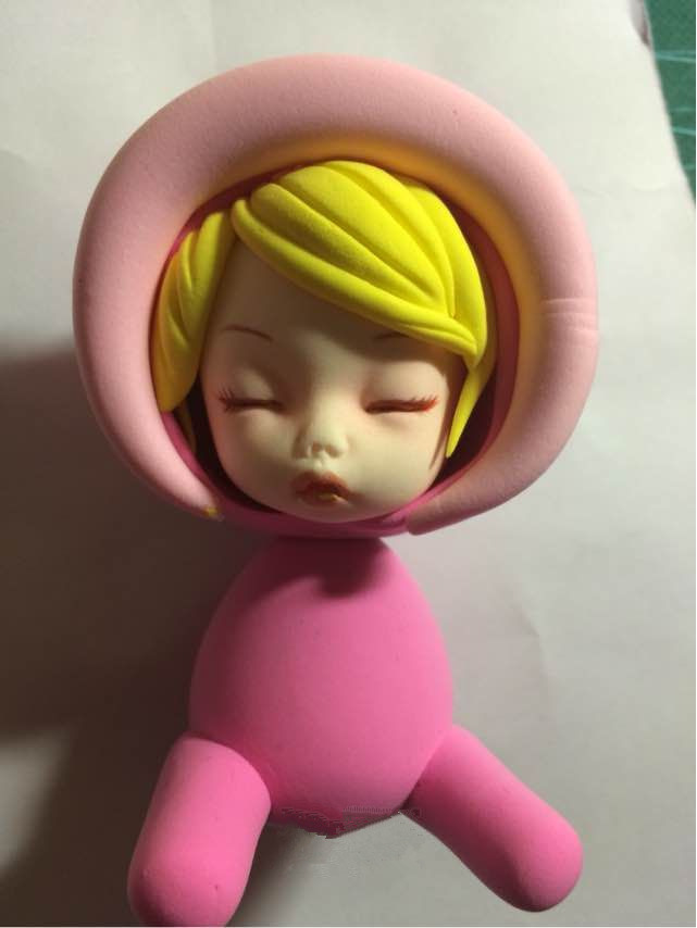 超轻粘土制作的粉嫰嫰处女座宝宝