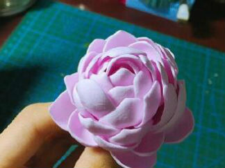 淡紫色的花的彩泥橡皮泥制作教程图解