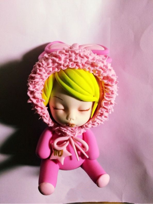 超轻粘土制作的粉嫰嫰处女座宝宝