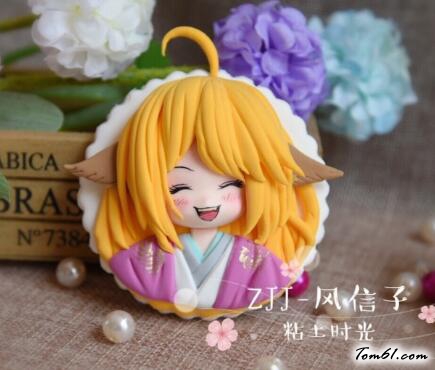 小红娘胸章的彩泥橡皮泥制作教程图解