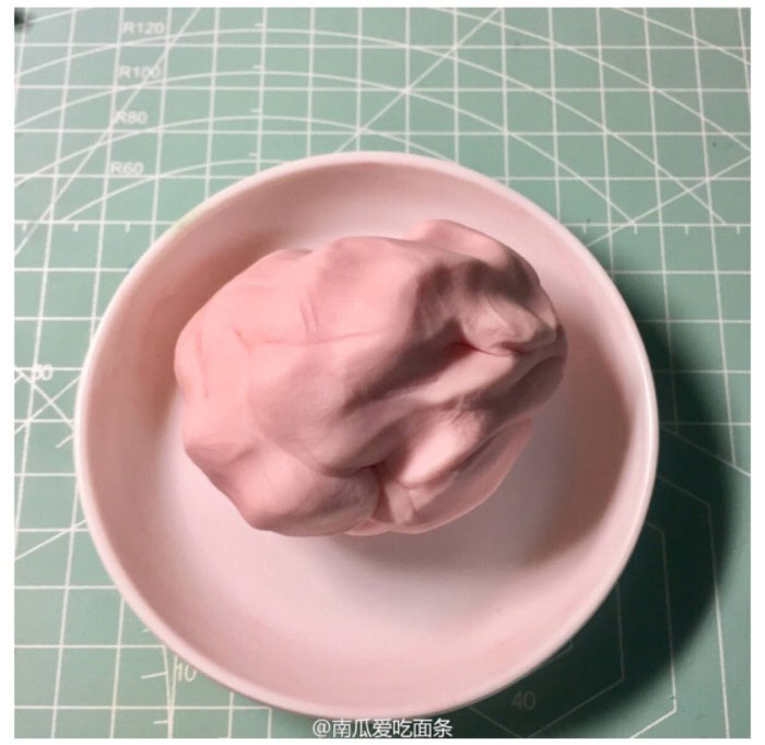 粉色的粘土多肉小植物