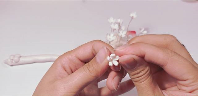 软陶迷你花束的制作