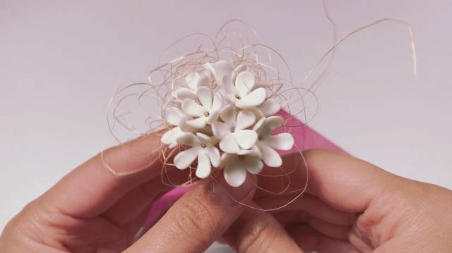 软陶迷你花束的制作