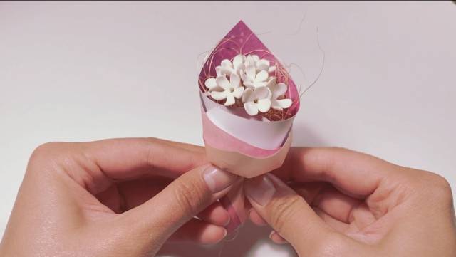 软陶迷你花束的制作