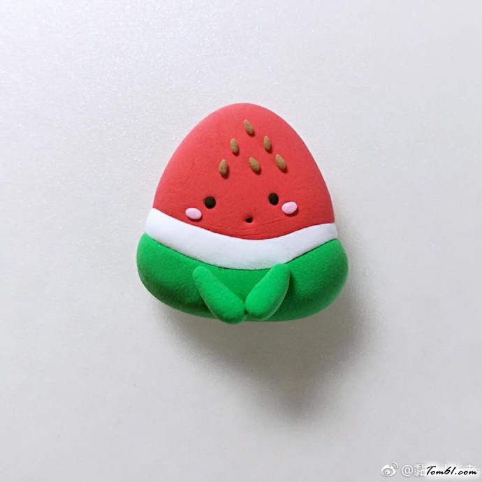 小西瓜的彩泥橡皮泥制作教程图解