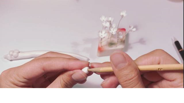 软陶迷你花束的制作