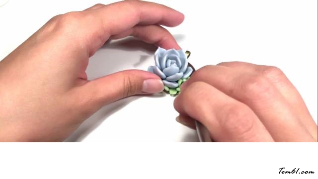 软陶多肉小拼项链的制作