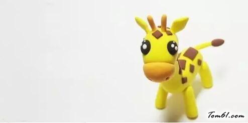 长颈鹿的彩泥橡皮泥制作教程图解3