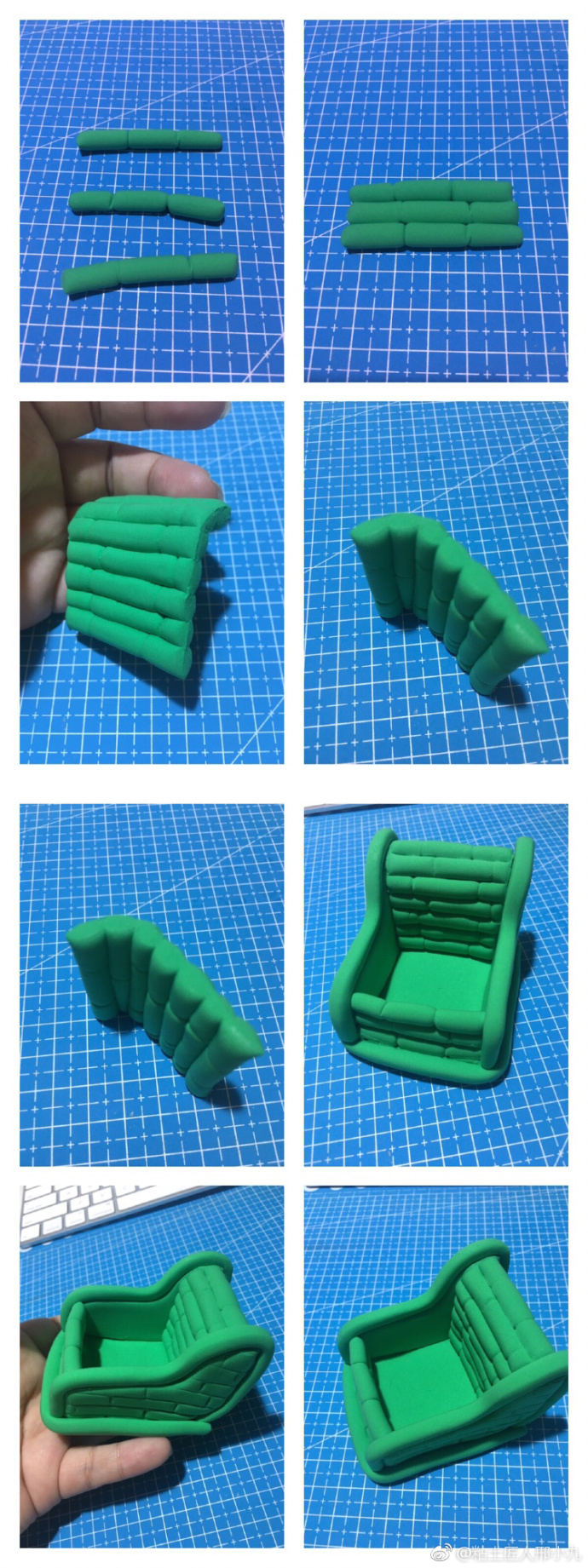 卡哇伊的小萌熊猫粘土制作方法