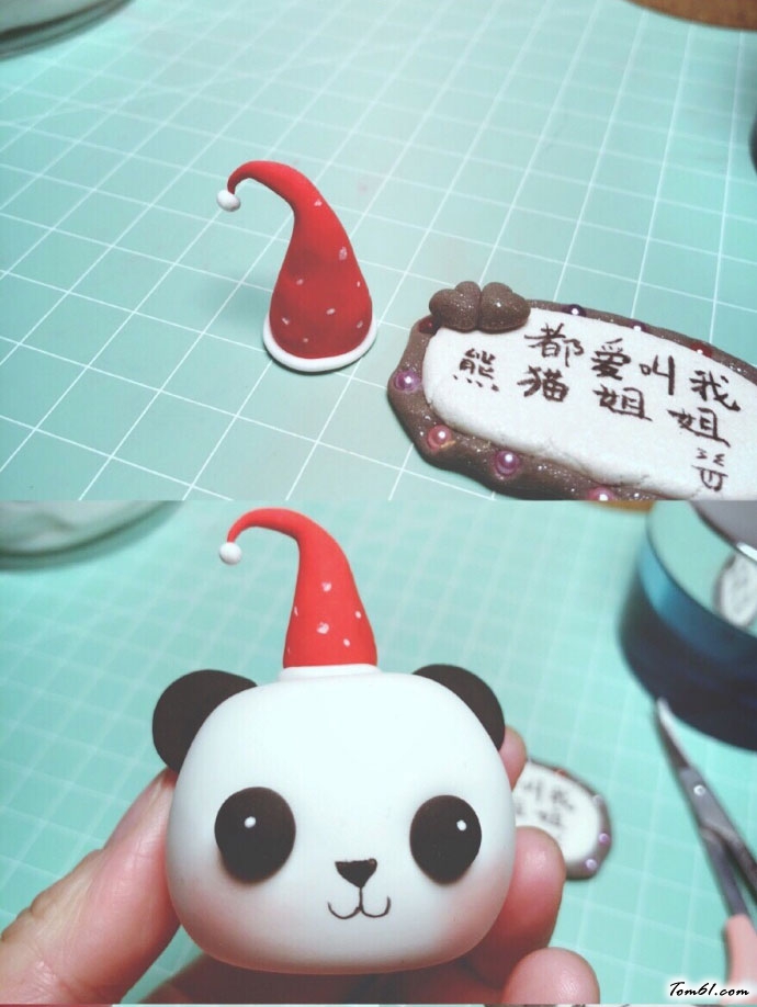 卡哇伊的可爱粘土小熊猫