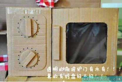 用纸箱版制作迷你整体厨房图片4