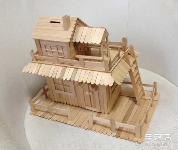 雪糕棒DIY之两层楼房图片7
