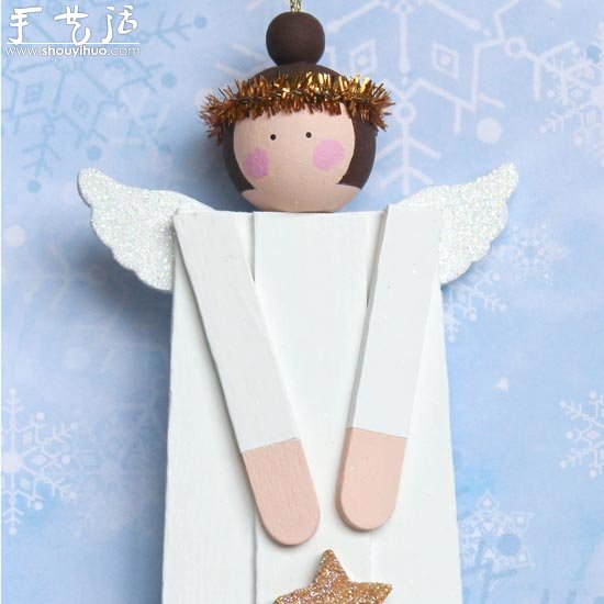 雪糕棍DIY之天使挂饰图片2