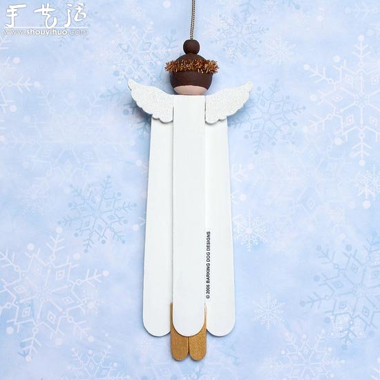 雪糕棍DIY之天使挂饰图片3