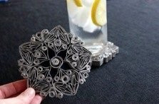 纸筒DIY之雪花杯垫图片1