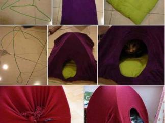 猫咪小窝DIY废物利用的创意制作图解教程