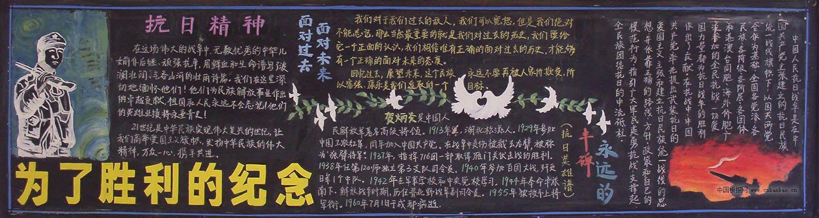 抗日黑板报图片1