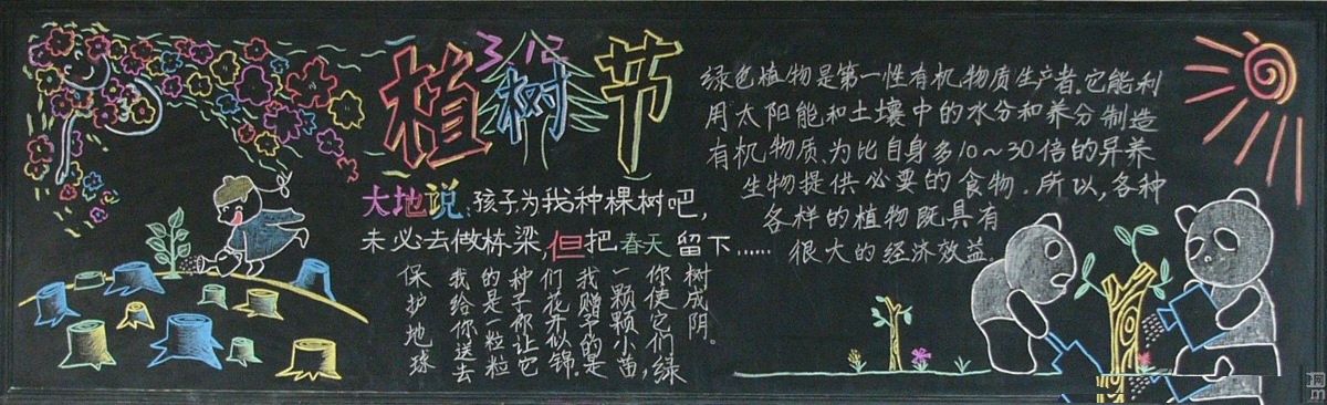 植树节黑板报图片图片1
