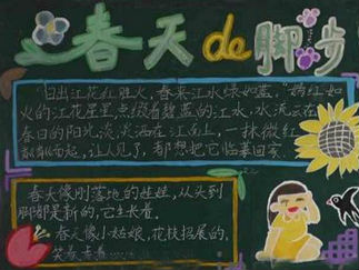 春天1-黑板报版面设计图