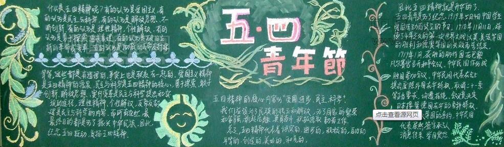青年节黑板报图片展图片1