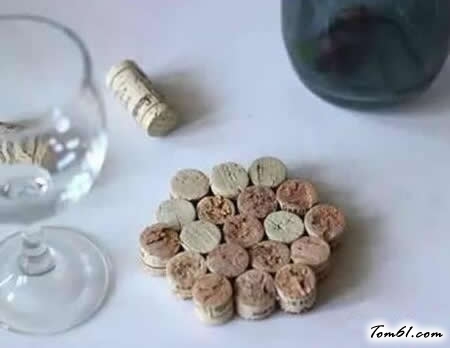 红酒瓶塞改造杯垫的废物利用的创意制作图解教程图片2