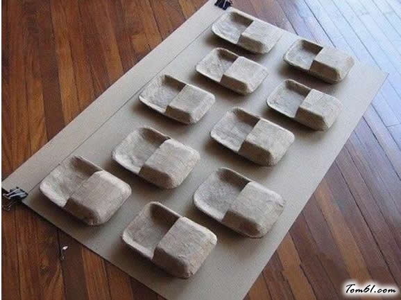 一次性饭盒制作墙挂收纳盒架的废物利用的创意制作图解教程图片4