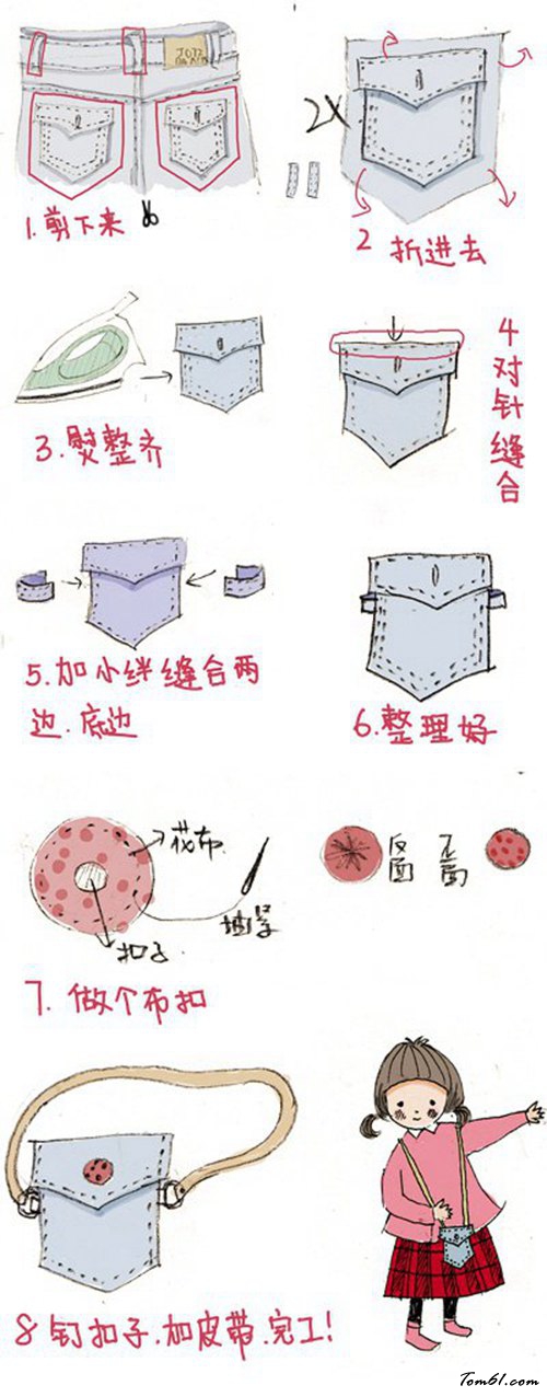 小零钱包的废物利用的创意制作图解教程图片2