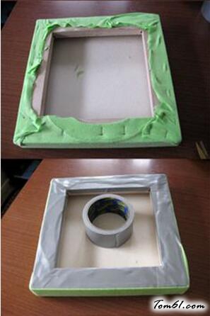 旧Ｔ恤做装饰画的废物利用的创意制作图解教程图片4