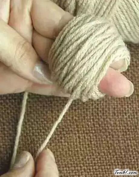 旧毛线做毛球毡的手工制作教程图解图片1