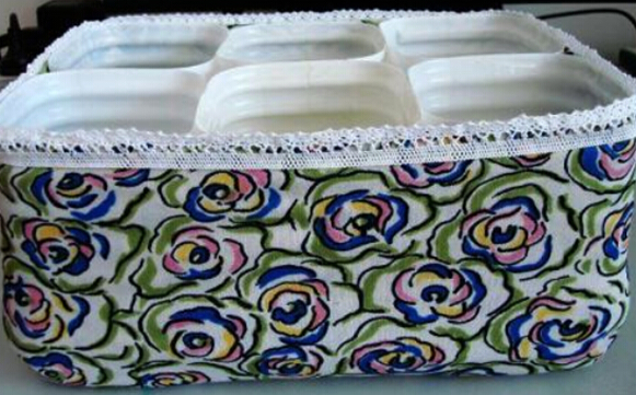 酸奶瓶变身收纳箱的废物利用的创意制作图