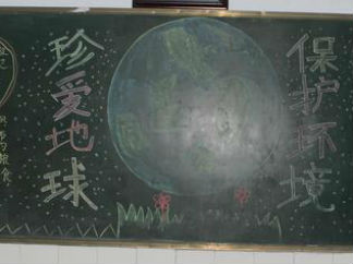 珍爱地球保护环境-黑板报版面设计图